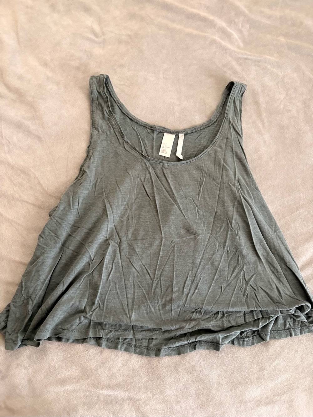 H&M Flowy Tank Top in Olive